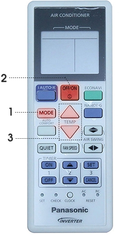 Hình ảnh 3 của Cách sử dụng điều khiển điều hòa Panasonic