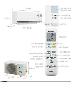 Máy lạnh Daikin Inverter 1 HP FTKB25WMVMV-HÀNG CHÍNH HÃNG-GIAO HÀNG TOÀN QUỐC.