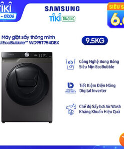 Máy Giặt Sấy Samsung Addwash Inverter 9.5kg WD95T754DBX/SV - Chỉ Giao Hà Nội