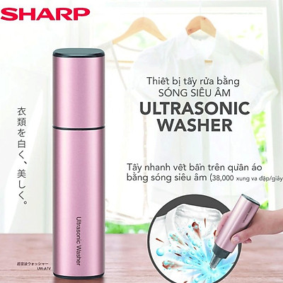 Máy giặt mini dùng sóng siêu âm Sharp UW-A1V-P - Hàng chính hãng