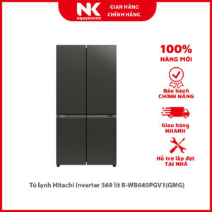 Tủ lạnh Hitachi Inverter 569 lít R-WB640PGV1(GMG) - Hàng chính hãng [Giao hàng toàn quốc]