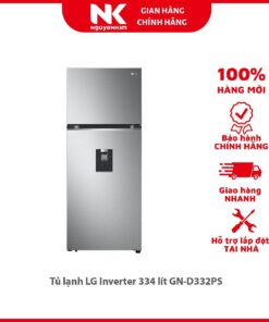 Tủ lạnh LG Inverter 334 lít GN-D332PS - Hàng chính hãng [Giao hàng toàn quốc]