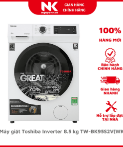 Máy giặt Toshiba Inverter 8.5 kg TW-BK95S2V(WK) - Hàng Chính Hãng [Giao hàng HCM]