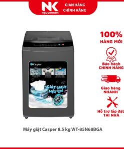 Máy giặt Casper 8.5 kg WT-85N68BGA - Hàng chính hãng [Giao hàng toàn quốc]