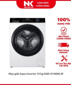 Máy giặt Aqua Inverter 10 kg AQD-A1000G.W - Hàng chính hãng [Giao hàng toàn quốc]