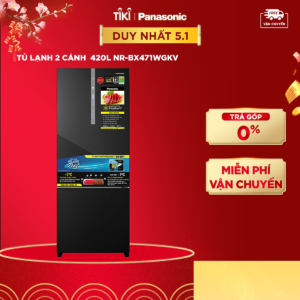 Tủ Lạnh 2 Cánh Panasonic 420 lít NR-BX471WGKV ngăn đá dưới - Ngăn đông mềm siêu tốc - Hàng chính hãng