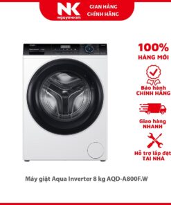 Máy giặt Aqua Inverter 8 kg AQD-A800F.W - Hàng Chính Hãng [Giao hàng HCM/HN]