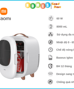 Tủ Lạnh Mini XIAOMI Baseus, Dung Tích 8L, 2 Chế Độ Lạnh Nhiệt Độ 0-65 Độ, Công Suất 60W - Giao Hàng Toàn Quốc