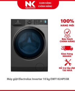 Máy giặt Electrolux Inverter 10 kg EWF1024P5SB - Hàng chính hãng [Giao hàng toàn quốc]