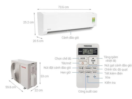 Máy lạnh Toshiba Inverter 1 HP RAS-H10L3KCVG-V Mới 2021 HÀNG CHÍNH HÃNG , CHỈ GIAO HCM