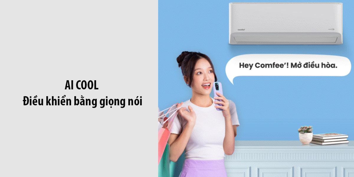 AI Cool - Kết nối Wifi, Điều khiển bằng giọng nói Smart App