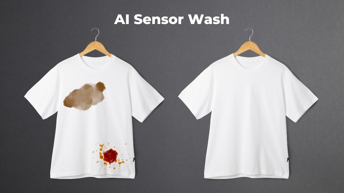 AI Sensor Wash nhận diện và loại bỏ nhiều loại vết bẩn hiệu quả