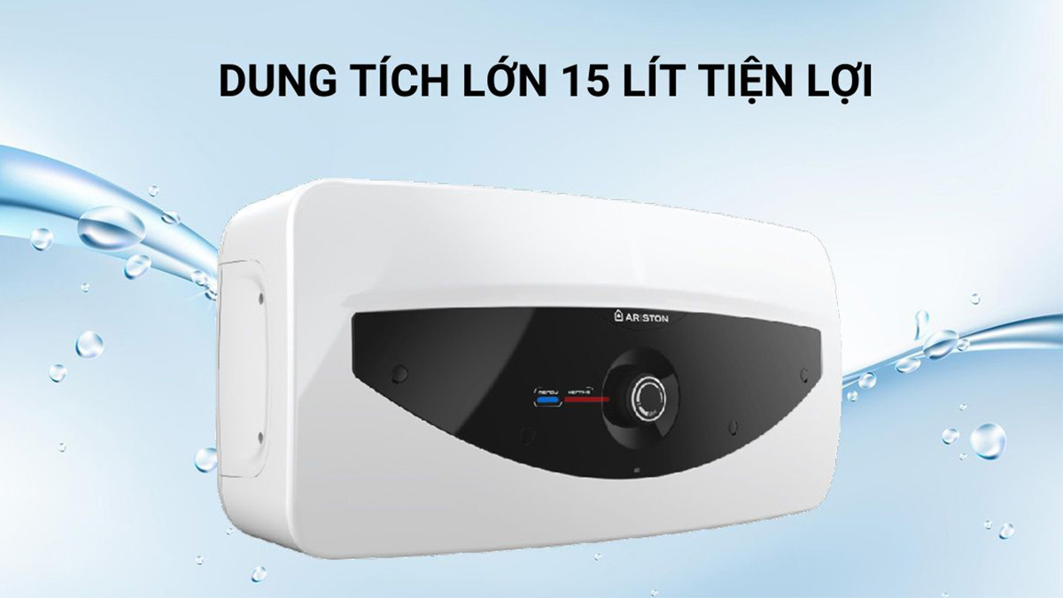 Ariston SL 15 2.5 FE sở hữu dung tích lớn 15 lít