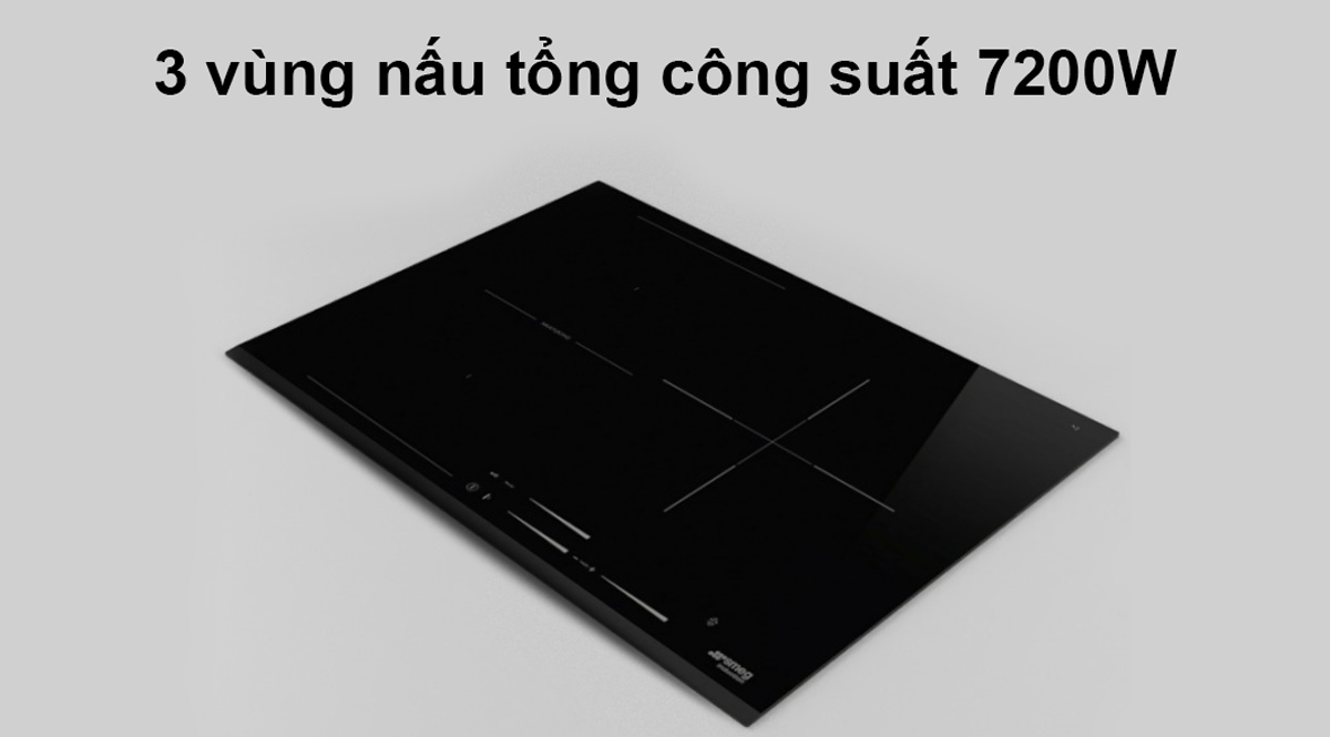 Bếp điện từ đa vùng nấu Smeg SI1M7733B công suất 7200W