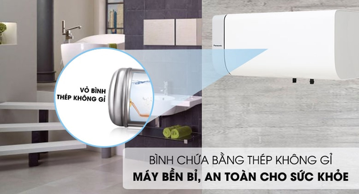 Ruột bình bằng thép không gỉ, máy vận hành bền bỉ và an toàn cho sức khỏe 