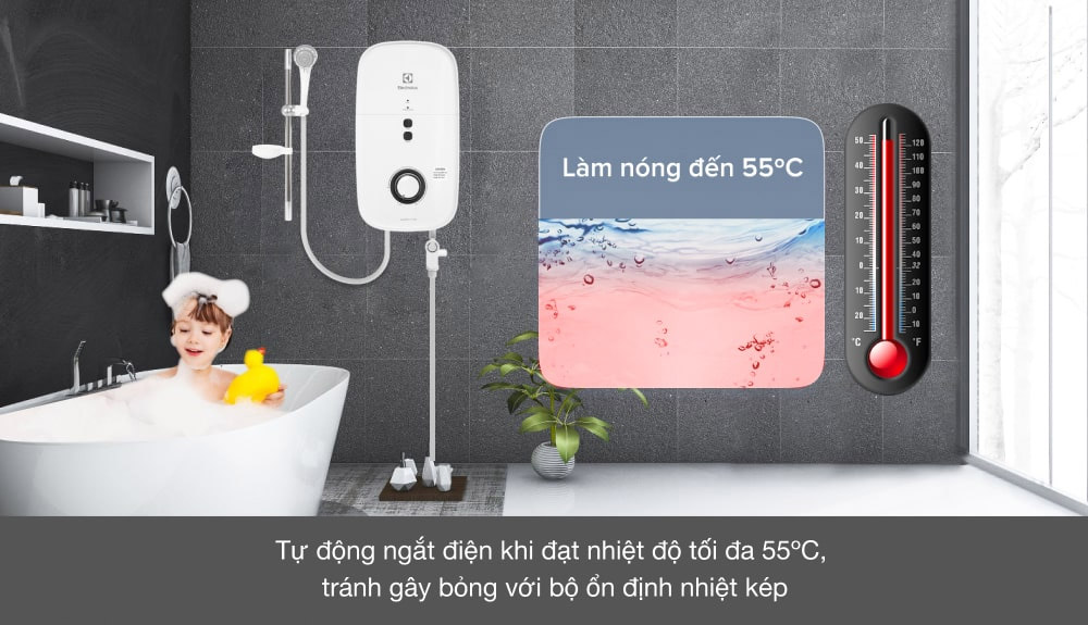 Bộ ổn định nhiệt kép của Máy Nước Nóng Electrolux EWE451KB-DWG2