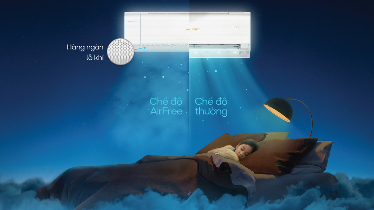 Chế độ AirFree đang đến hơi lạnh thoải mái cho người dùng