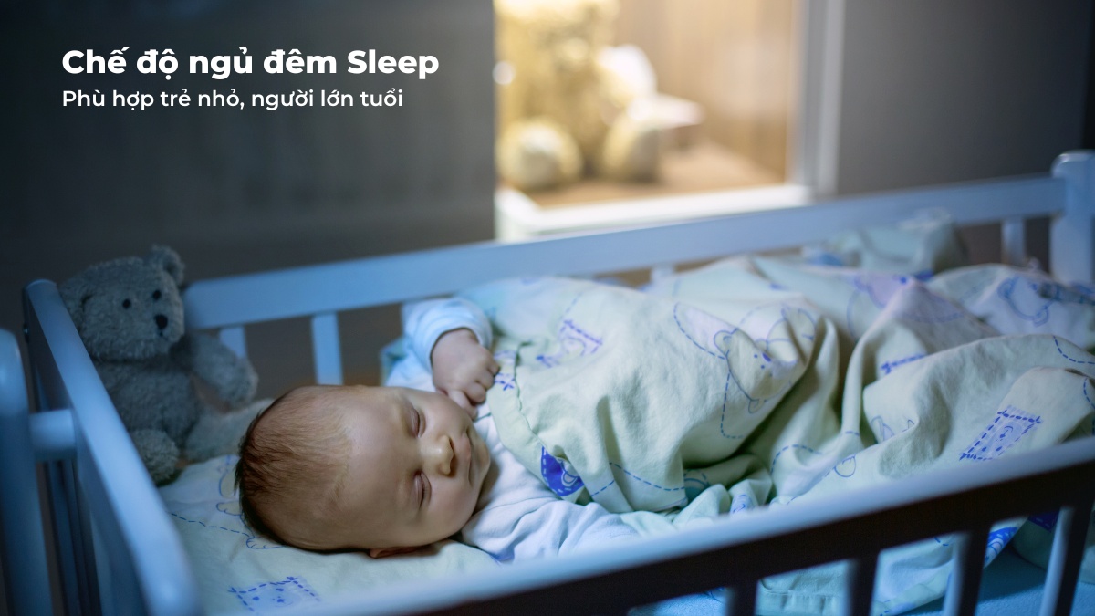 Chế độ Sleep mang đến giấc ngủ ngon, trọn vẹn suốt đêm