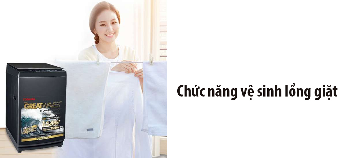 Chức năng vệ sinh lồng giặt Tub Clean