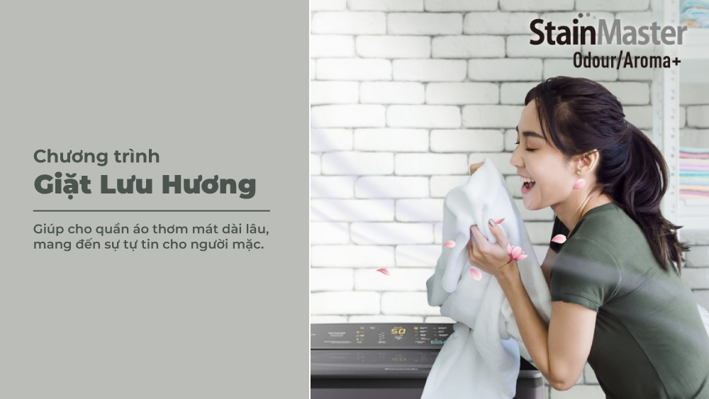 Chương trình giặt lưu hương giữ cho quần áo thơm mát dài lâu