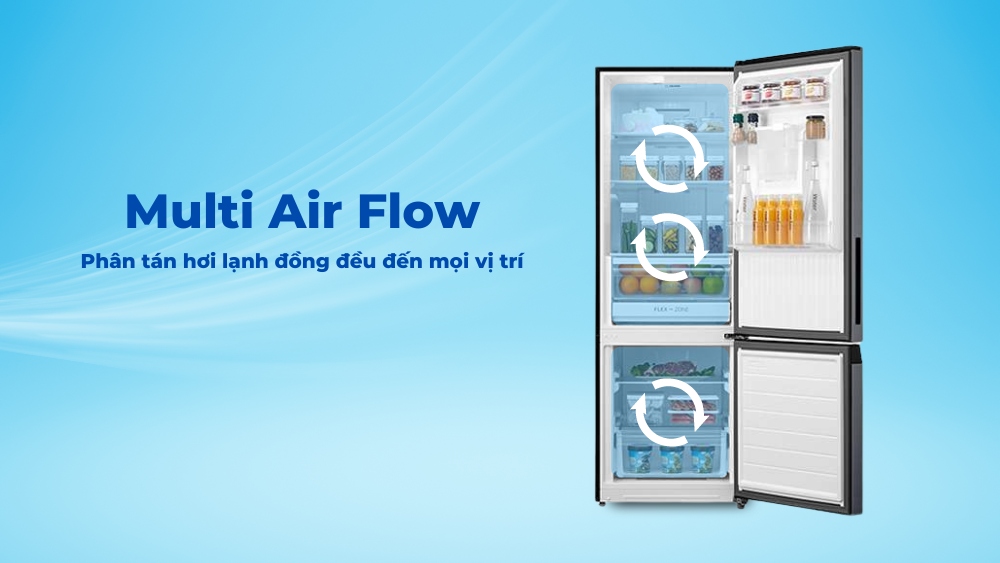 Công nghệ Multi Air Flow phân tán hơi lạnh đồng đều