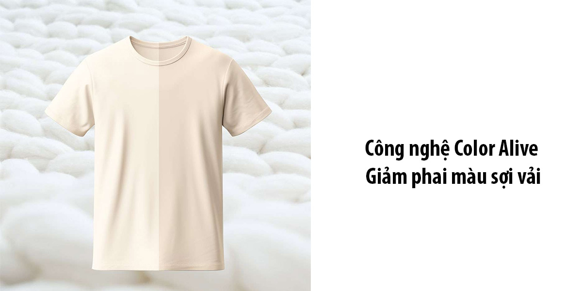 Công nghệ Color Alive giảm phai màu sợi vải