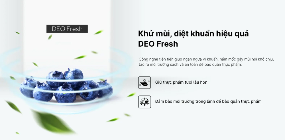 Công nghệ DEO Fresh kháng khuẩn, khử mùi mạnh mẽ