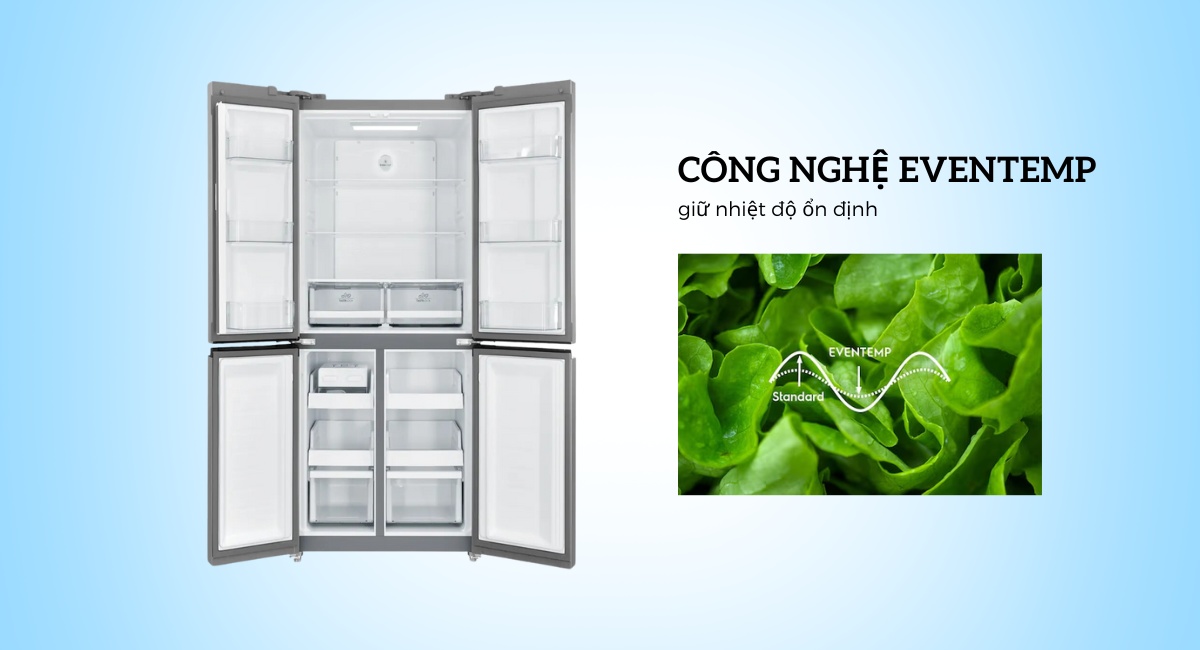 Công nghệ EvenTemp giúp bảo quản thực phẩm tươi ngon lâu hơn