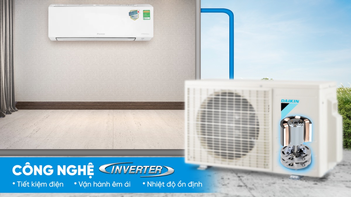 Công nghệ Inverter giúp thiết bị tối ưu điện năng hiệu quả, vận hành êm ái hơn