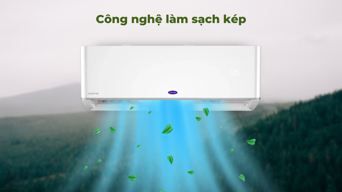 Công nghệ làm sạch kép duy trì luồng không khí trong lành