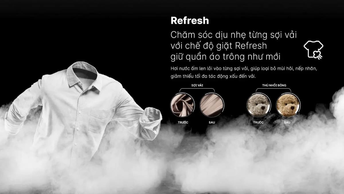 Chế độ Refresh giữ cho quần áo luôn mới