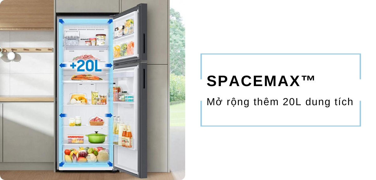 Công nghệ SpaceMax™ tăng dung tích tủ với cùng kích thước