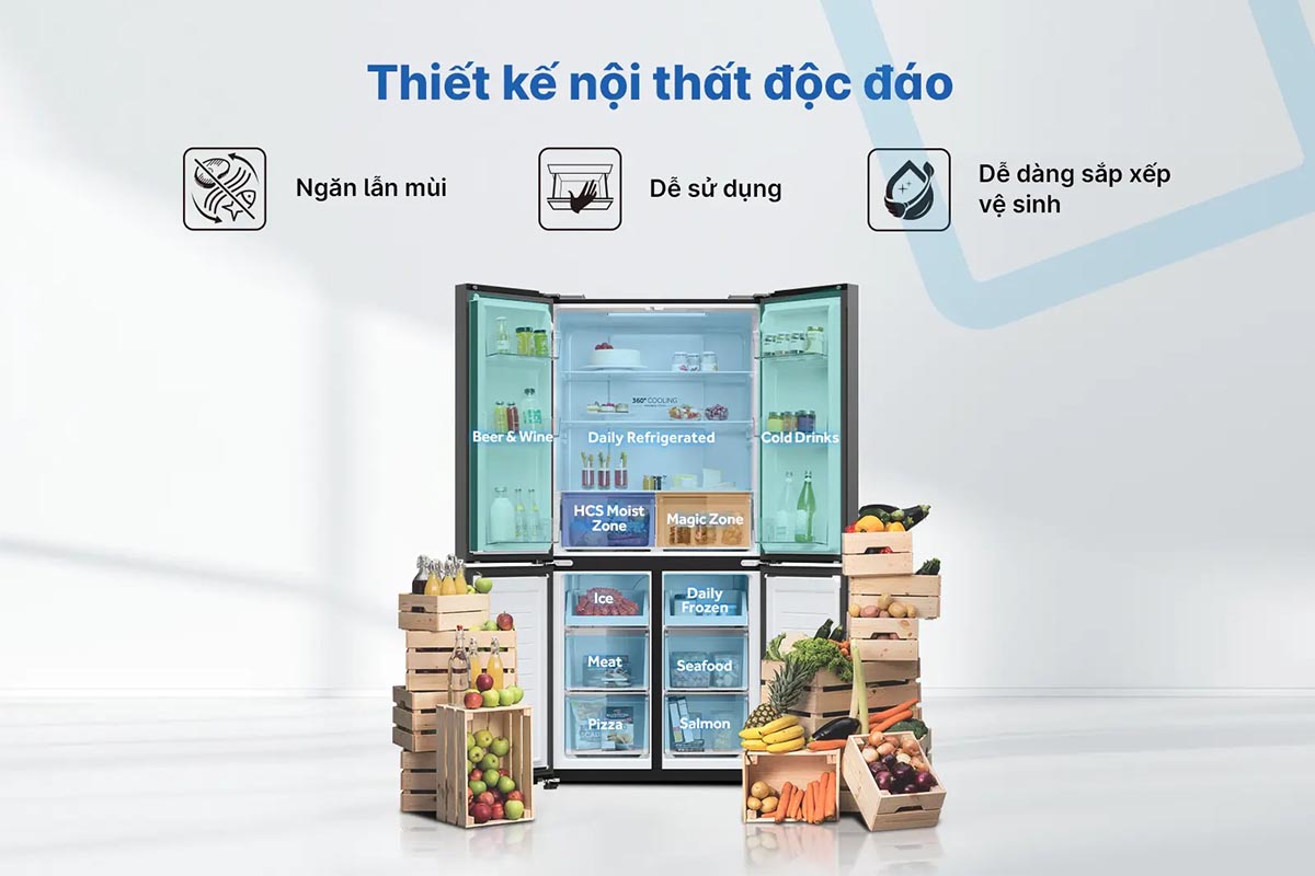 Dung tích thực 469 lít