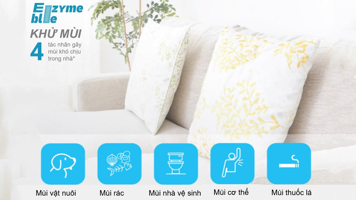 Enzyme giúp khử mùi của máy lạnh Daikin Inverter 2 HP