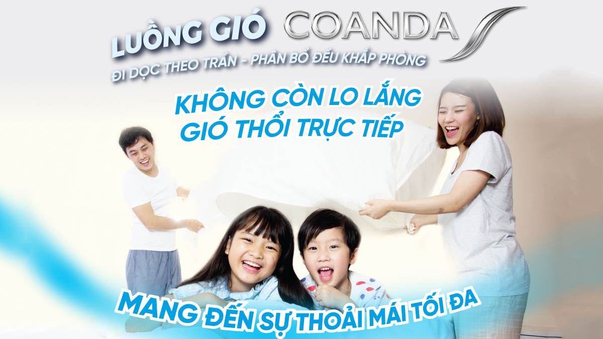 FTKY60WVMV sở hữu thiết kế luồng gió Coanda bảo vệ sức khỏe gia đình