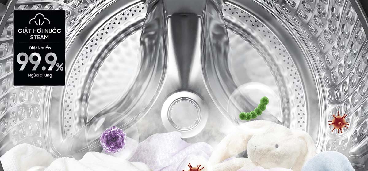 Giặt hơi nước diệt khuẩn Hygiene Steam loại bỏ cặn bẩn bám sâu