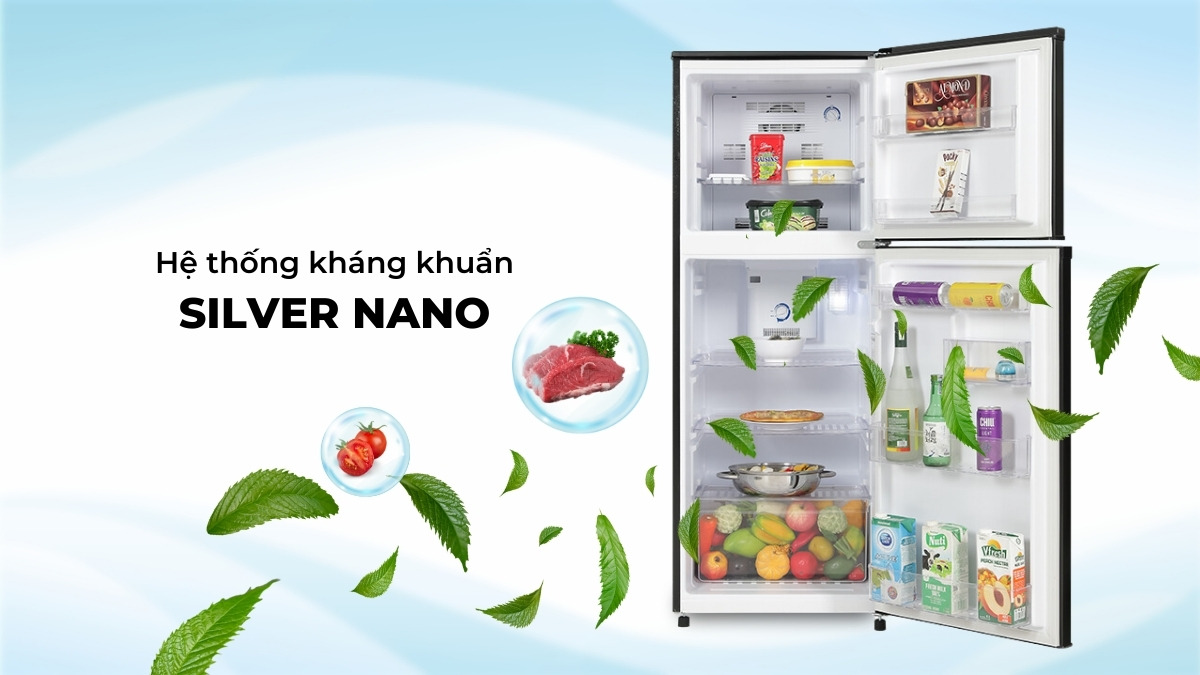 Không gian tủ luôn trong lành nhờ hệ thống kháng khuẩn Silver Nano