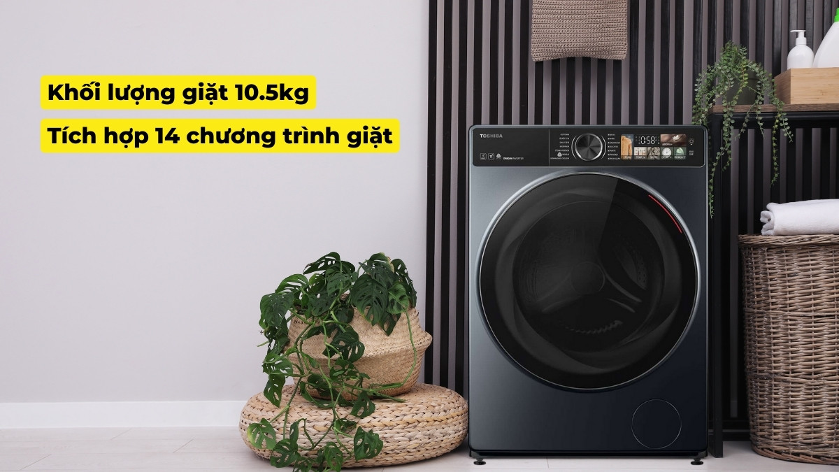 Khối lượng giặt lớn đáp ứng nhu cầu giặt giũ cao