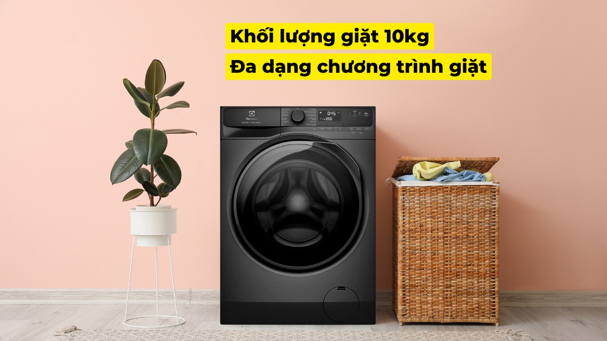 Máy sở hữu khối lượng giặt lớn, đa dạng chương trình giặt tiện dụng