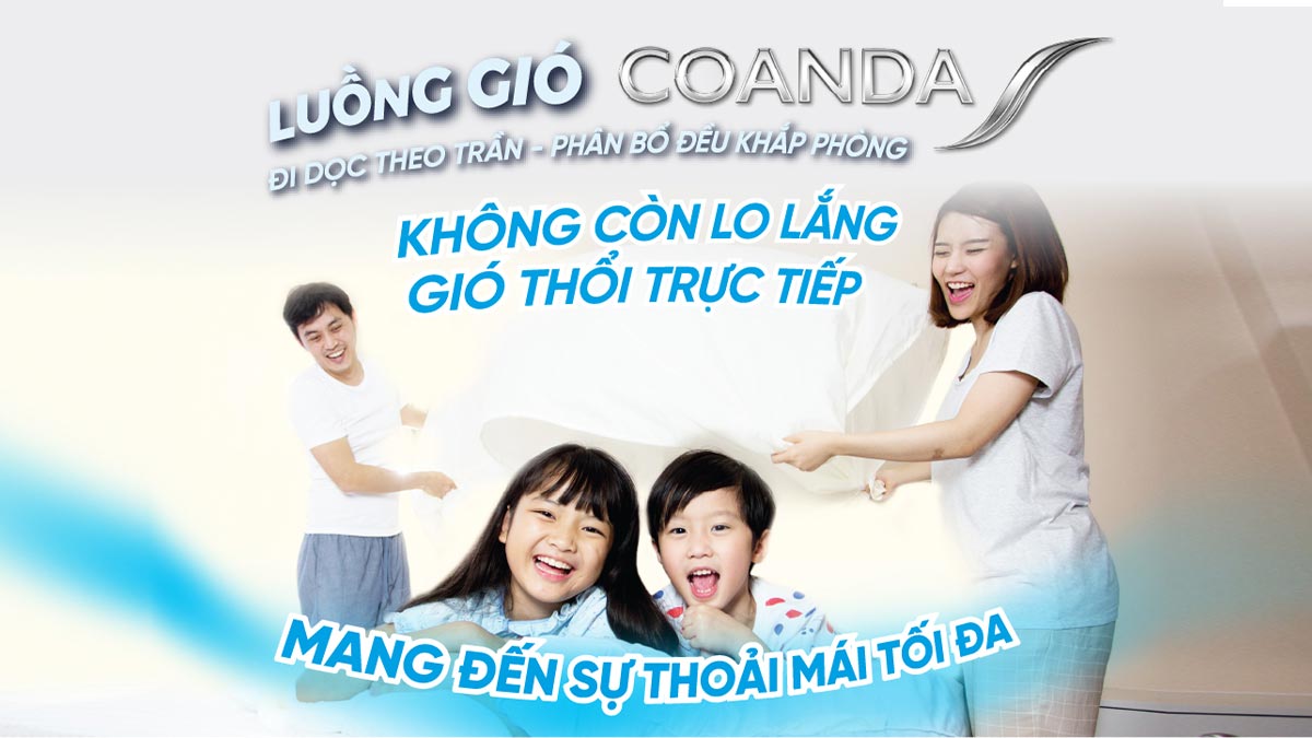 Luồng gió Coanda 3D giúp máy lạnh Daikin phân bổ luồng khí lạnh đồng đều hơn