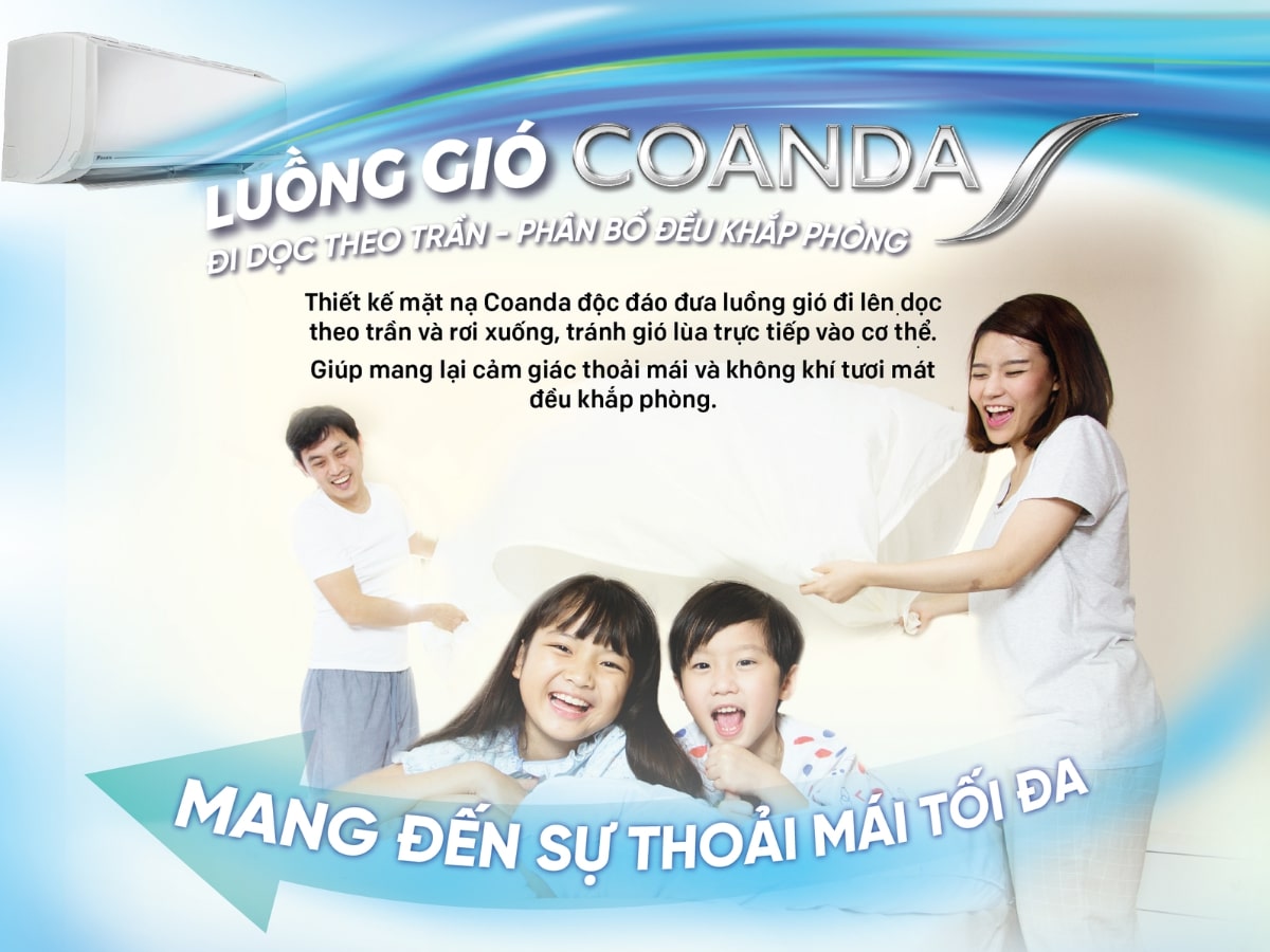 Luồng gió Coanda mang lại cảm giác dễ chịu cho người dùng