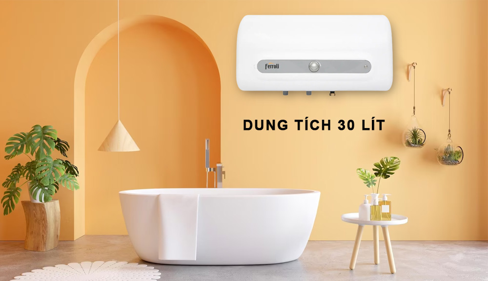 Máy Nước Nóng Gián Tiếp Ferroli QQ Evo ME có dung tích lên đến 30 lít