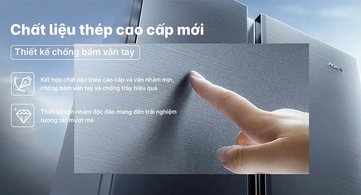 Mặt cửa tủ lạnh được làm từ thép