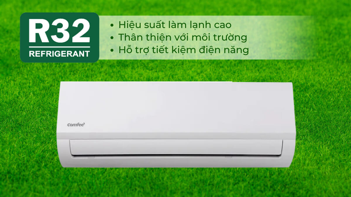 Máy lạnh Comfee sử dụng gas R32 tiên tiến