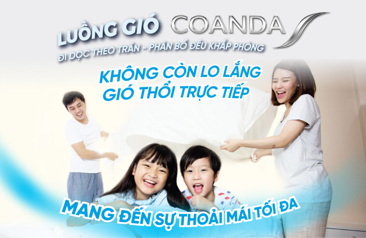 Luồng gió Coanda mang đến sự thoải mái cho người dùng