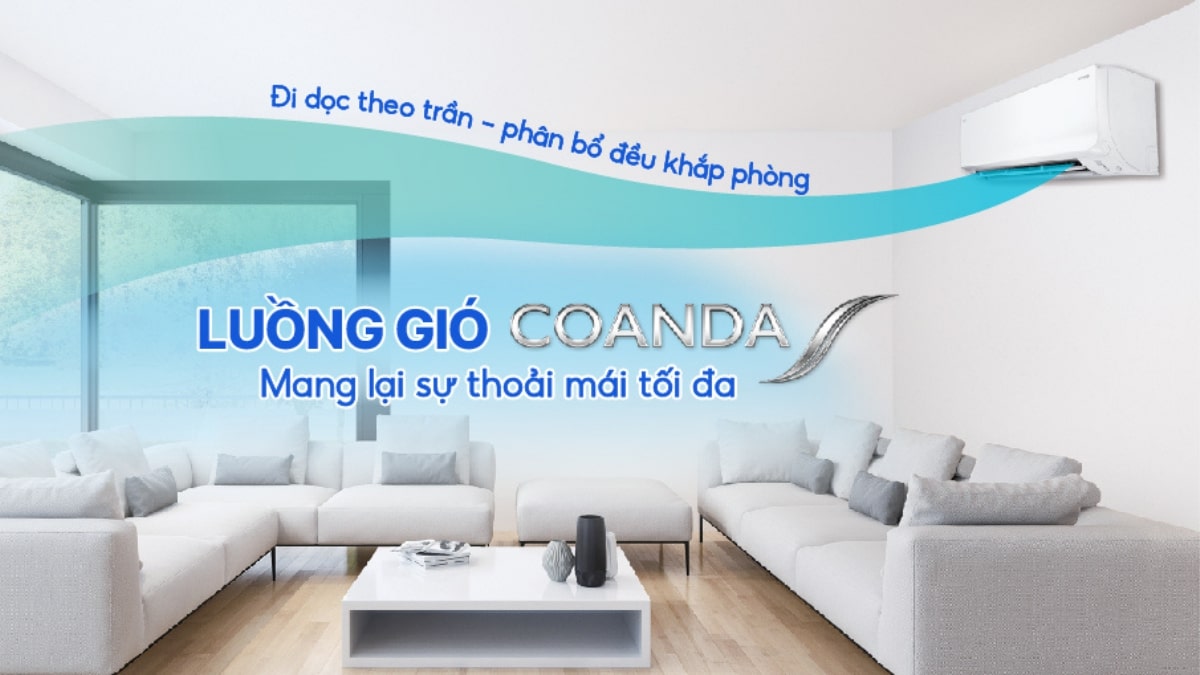 Luồng gió Coanda mang đến không gian thoải mái cho người dùng