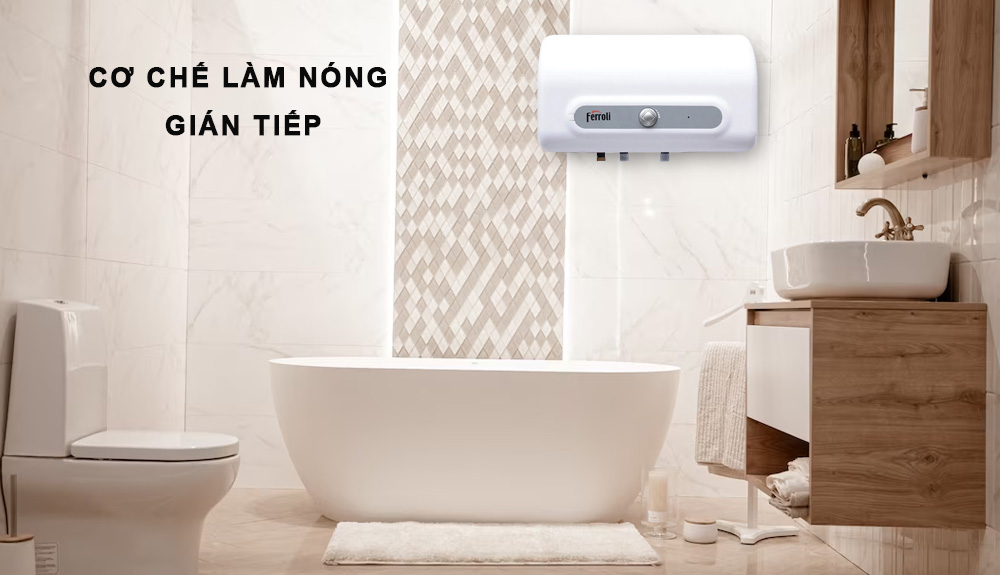 Máy Nước Nóng Ferroli QQ Evo 15L ME có cơ chế làm nóng gián tiếp