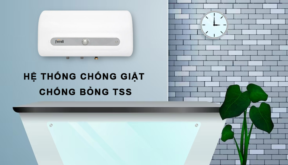 Máy Nước Nóng Ferroli QQ Evo ME có hệ thống chống giật chống bỏng TSS