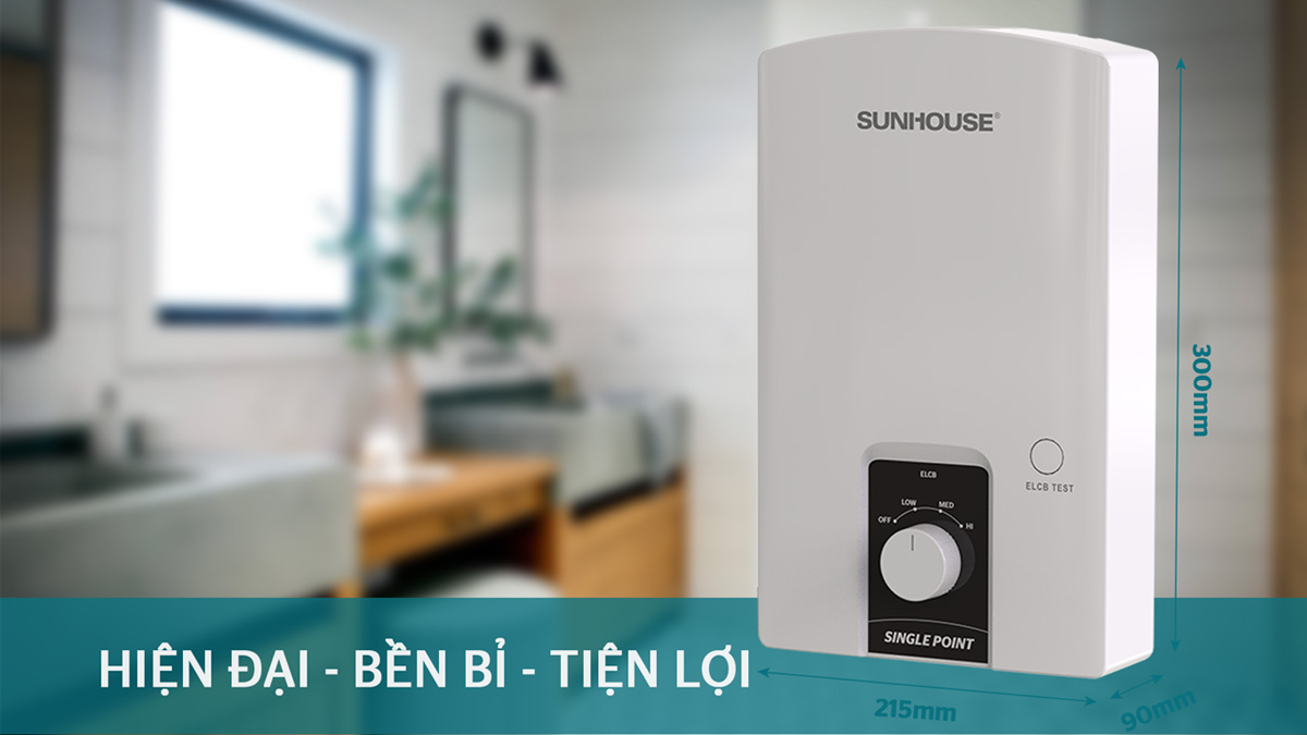 Máy Nước Nóng Sunhouse SHA-9452OP vô cùng bền bỉ và có tiếng ồn thấp