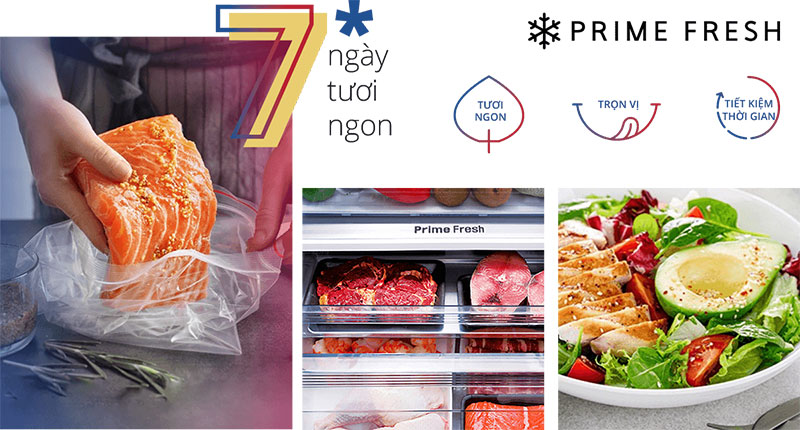 Ngăn cấp đông mềm Prime Fresh bảo quản ở -3 độ C, không cần rã đông